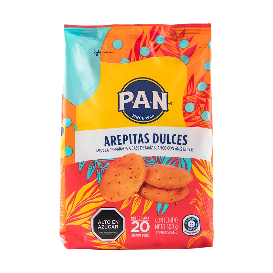 PAN AREPITAS DULCE 500 G x 12 Uds.