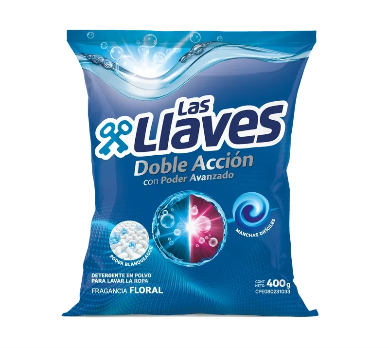 LAS LLAVES DETERGENTE FLORAL 400 GX16Uds.