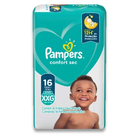 PAMPERS PAÑALES CONFORT SEC XXG 432 G x 8 Uds.