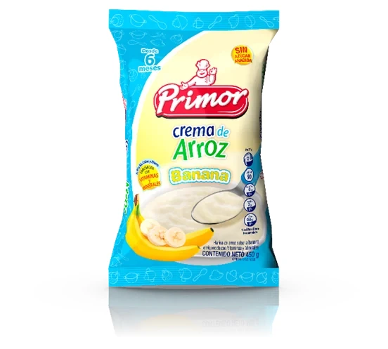 PRIMOR CREMA ARROZ BANANA 450 G (BOLSA) x 16 Uds.