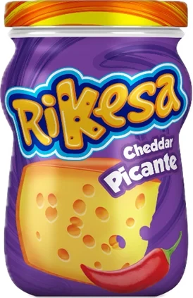 RIKESA CHEDDAR PICANTE 200 G x 18 Uds.
