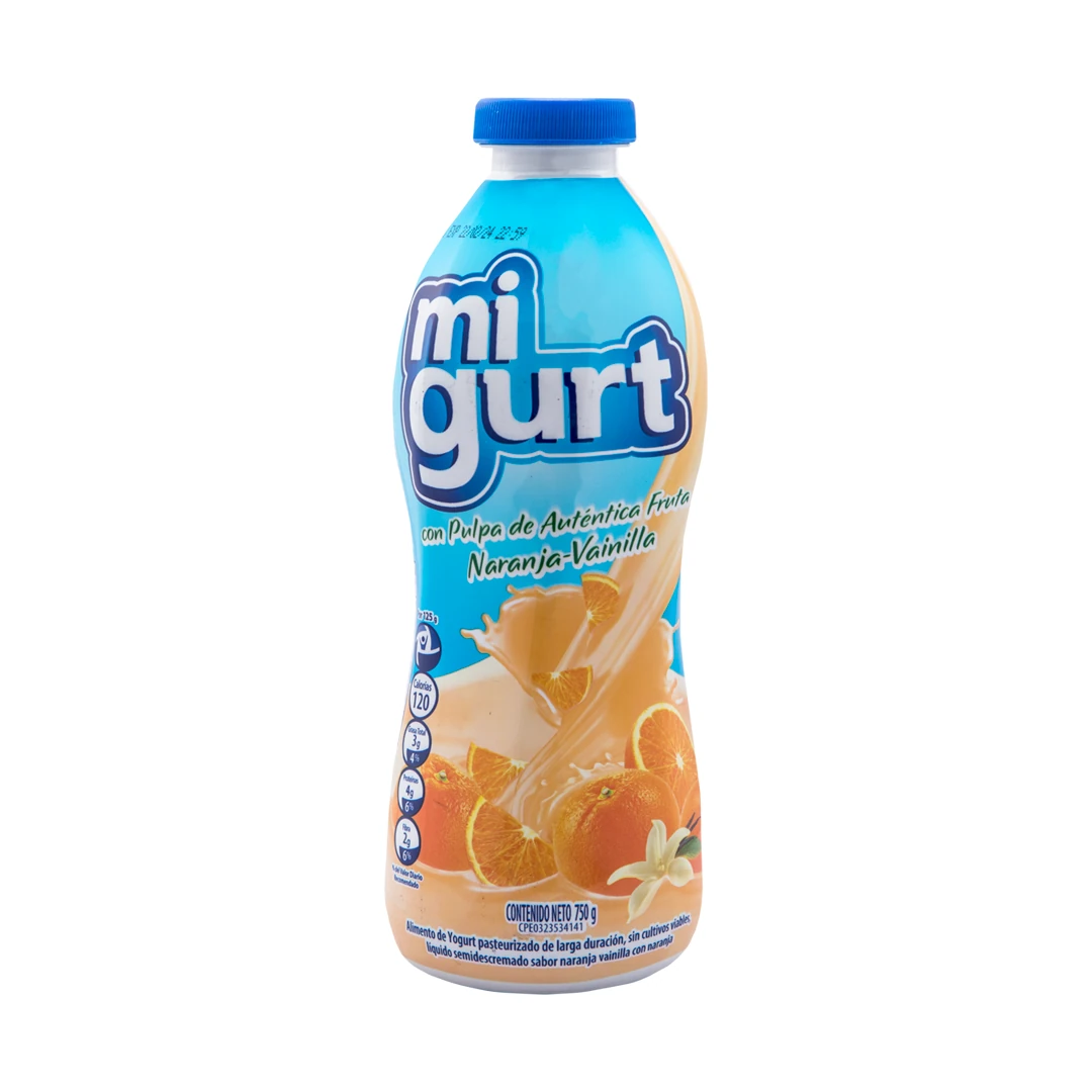 [Y072] YOGURT NARANJA VAINILLA MIGURT 750G x 12 Uds.