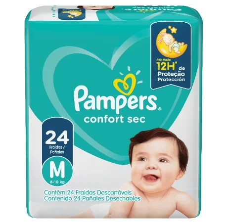 [80680815] PAMPERS PAÑALES CONFORT SEC M 491 G x 12 Uds.
