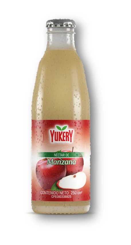 [1012522] YUKERY MANZANA Botella 250 ml x 12 Uds.