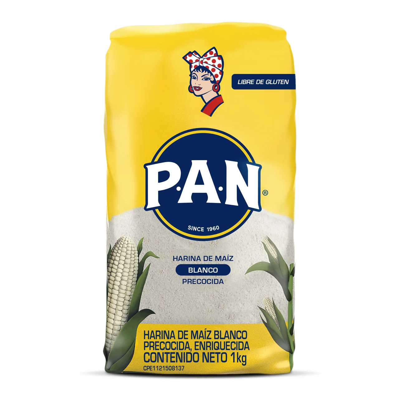 [H187] HARINA MAIZ LIBRE DE GLUTEN 1 KG x 20 Uds BOPP 20 (E)